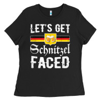 Lets Get Schnitzel Faced Men Women Vintage Oktoberfest T Shirt Ladies Tee | Teevron
