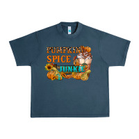 Midnight Navy Pumpkin Spice Junkie Urban Heavy Tee - FaDigitalArtStudio