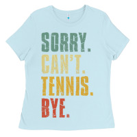 Baby Blue sorry can't tennis bye funny vintage retro tennis player t shirt Ladies Tee - StudioElite