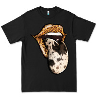Black Western Leopard Cowhide Tongue Premium Tee - Jasminsmagicworld
