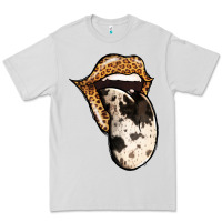 Dove Grey Western Leopard Cowhide Tongue Premium Tee - Jasminsmagicworld