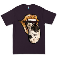 Plum Western Leopard Cowhide Tongue Premium Tee - Jasminsmagicworld