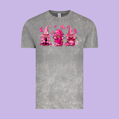 Breast Cancer Gnomies Vintage Tee Designed By Fadigitalartstudio