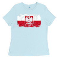 Baby Blue poland polska flag vintage  men women kids  poland t shirt Ladies Tee - StudioElite