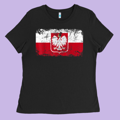 Poland Polska Flag Vintage  Men Women Kids  Poland T Shirt Ladies Tee Designed By Studioelite