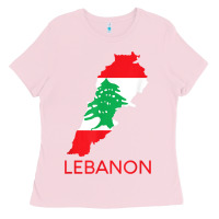 Bubblegum Pink Lebanon Flag Cedar Tree Beirut Lebanese Arabic Arab Islam Ladies Tee - StudioElite