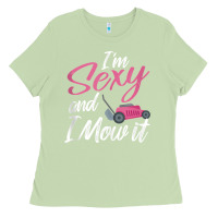 Matcha i'm sexy and i mow it funny mow pun tank top Ladies Tee - StudioElite