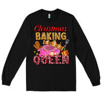 Black christmas baking queen Long Sleeve Tee - FaDigitalArtStudio