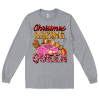 Heather Grey christmas baking queen Long Sleeve Tee - FaDigitalArtStudio