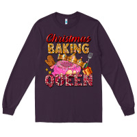 Plum christmas baking queen Long Sleeve Tee - FaDigitalArtStudio