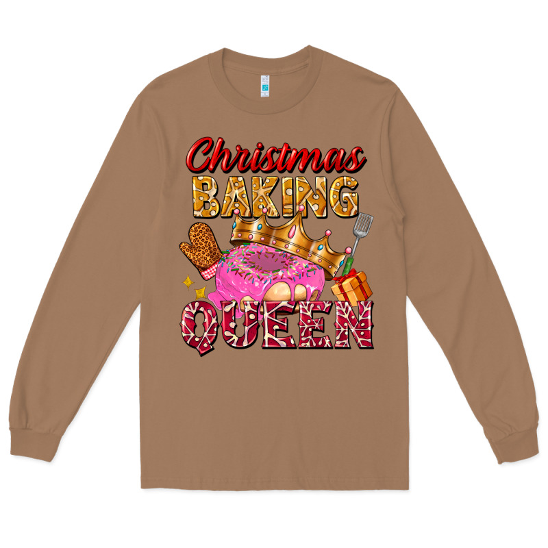 Christmas Baking Queen Long Sleeve Tee by FaDigitalArtStudio | Teevron