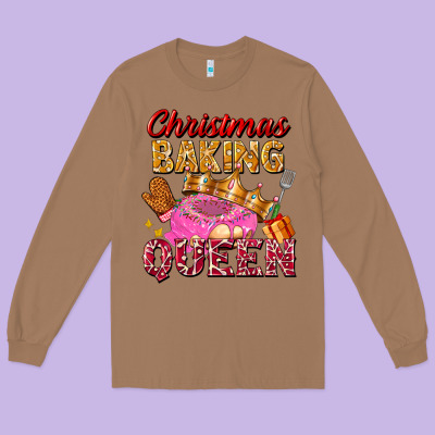 Christmas Baking Queen Long Sleeve Tee Designed By Fadigitalartstudio