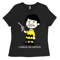 Black charlie brownson Ladies Tee - StudioElite