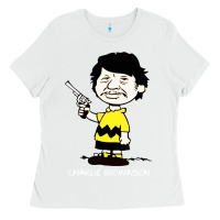White charlie brownson Ladies Tee - StudioElite