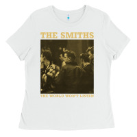 White the smiths the world won't listen gift men women Ladies Tee - StudioElite
