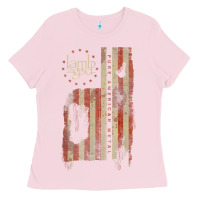 Bubblegum Pink lamb of god, pure american metal flag Ladies Tee - StudioElite