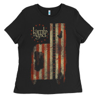 Lamb Of God, Pure American Metal Flag Ladies Tee | Teevron