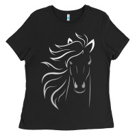 Black horse lover gifts Ladies Tee - StudioElite