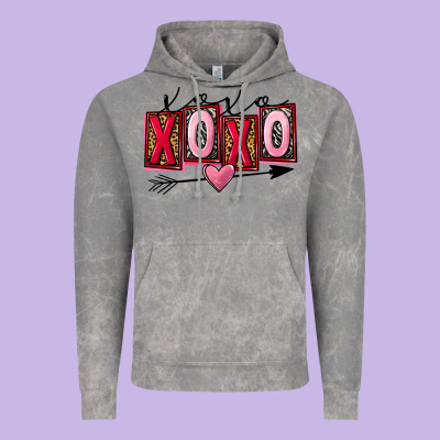 Xoxo Love Vintage Hoodie Designed By Fadigitalartstudio