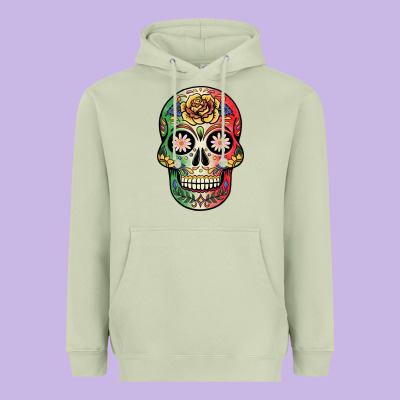 Mexican Skull Heavyweight Hoodie Designed By Jahusdesignshop
