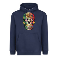 Navy mexican skull Heavyweight Hoodie - JahusDesignShop