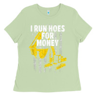Matcha heavy equipment operator i run hoes for money usa flag t shirt Ladies Tee - StudioElite