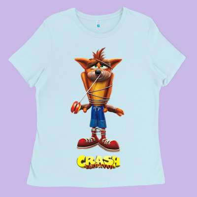 Crash Bandicoot  Yo Yo Ladies Tee Designed By Studioelite