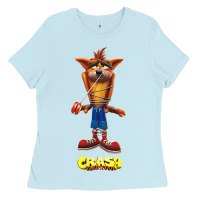 Baby Blue Crash Bandicoot  Yo Yo Ladies Tee - StudioElite