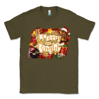Army Green merry and bright Classic Tee - CowGirlArtShop