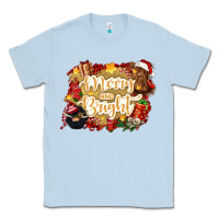 Dusty Blue merry and bright Classic Tee - CowGirlArtShop