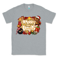 Heather Grey merry and bright Classic Tee - CowGirlArtShop
