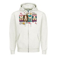 Oatmeal Heather mama Zipper Hoodie - AdoDesignShop