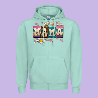 Mama Zipper Hoodie Designed By Adodesignshop