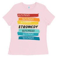 Bubblegum Pink stromedy Ladies Tee - StudioElite