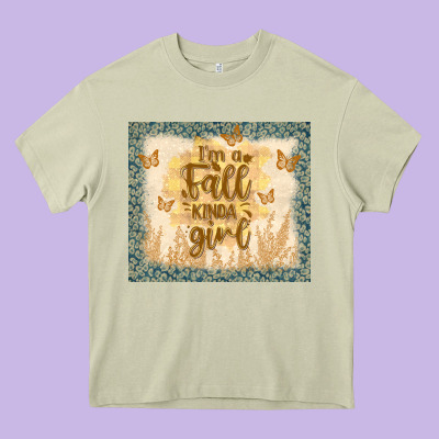 I'm A Fall Kinda Girl Heavy Core Tee Designed By Tumblerdesignbyshophia