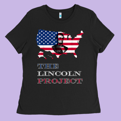 The Lincoln Project Save Usa Abraham Lincoln American Flag T Shirt Ladies Tee Designed By Studioelite