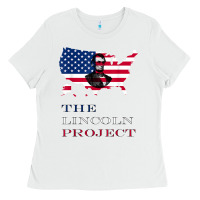 White the lincoln project save usa abraham lincoln american flag t shirt Ladies Tee - StudioElite