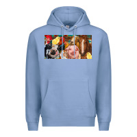 Colony Blue Farm animals with aztec Premium Hoodie - RanaPortraitStore