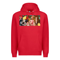 Red Farm animals with aztec Premium Hoodie - RanaPortraitStore