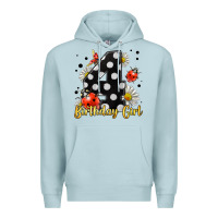 Ladybug Birthday Girl Age 4 Premium Hoodie | Teevron