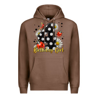 Chestnut ladybug birthday girl age 4 Premium Hoodie - LillyAllenDesigns