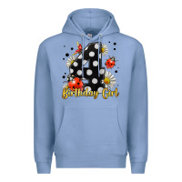 Colony Blue ladybug birthday girl age 4 Premium Hoodie - LillyAllenDesigns