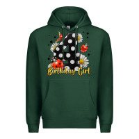 Sports Green ladybug birthday girl age 4 Premium Hoodie - LillyAllenDesigns