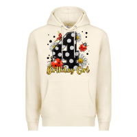 Tofu ladybug birthday girl age 4 Premium Hoodie - LillyAllenDesigns