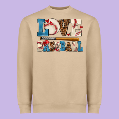 Love Baseball Heavyweight Sweatshirt Designed By Adodesignshop