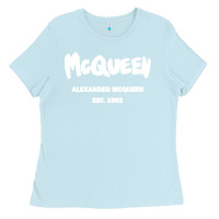 Baby Blue Alexander Mcqueen Classic Ladies Tee - StudioElite