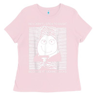 Bubblegum Pink no i don't listen to music because it fuckking suckks t shirt Ladies Tee - StudioElite