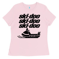 Bubblegum Pink vintage ski doo Ladies Tee - StudioElite