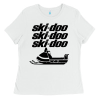 White vintage ski doo Ladies Tee - StudioElite