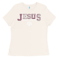 Bone Texas A&m Aggies Jesus - Had 12 Men - Patterned Ladies Tee - PixelFlow
